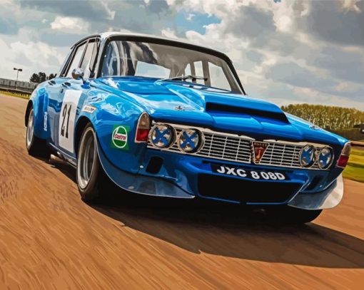 Blue Rover P6 Car paint by number