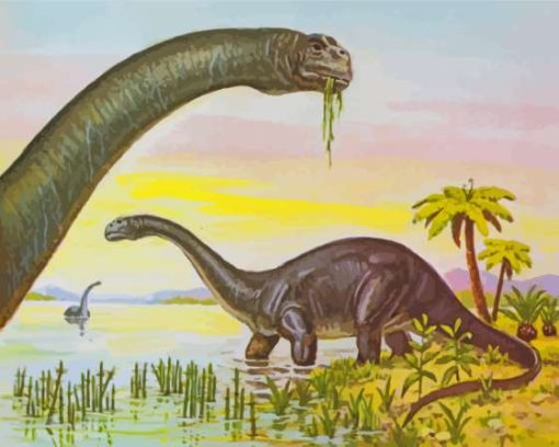 Brontosaurus Animal Art paint by number