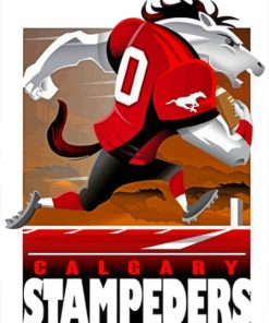 Calgary Stampeders Poster paint by number