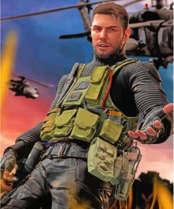 Chris Redfield Video Game paint by number