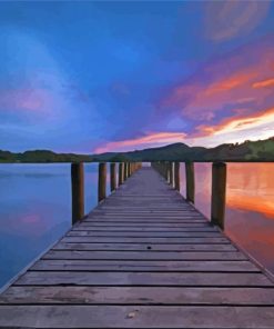 Coniston Water England At Sunset paint by number