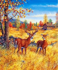 Deer Couple paint by number