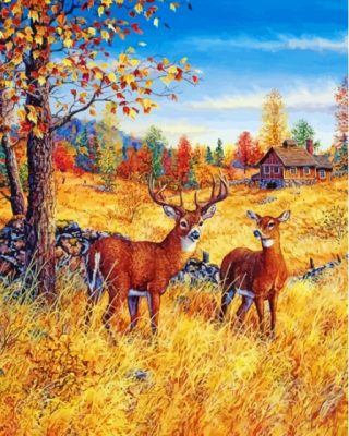 Deer Couple paint by number