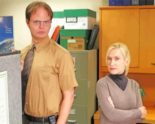 Dwight And Angela The Office paint by number