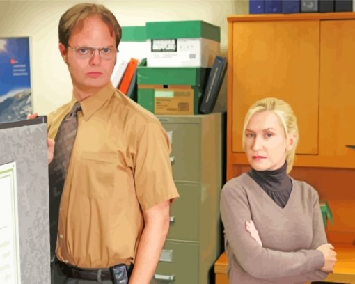 Dwight And Angela The Office paint by number