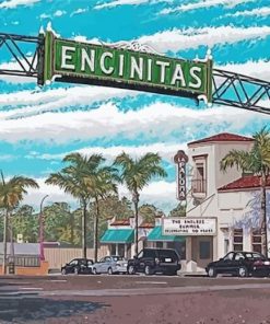 Encinitas City California paint by number