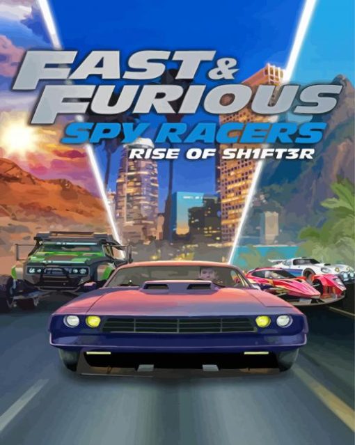 Fast And Furious Spy Racers Poster paint by number