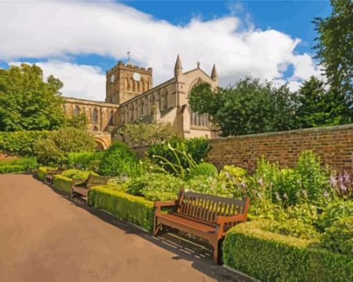 Hexham Abbey In England Paint by number