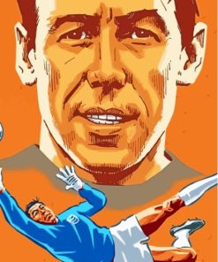 Illustration Gordon Banks paint by number