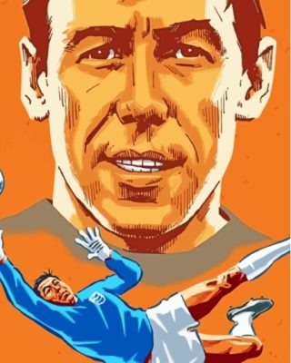 Illustration Gordon Banks paint by number