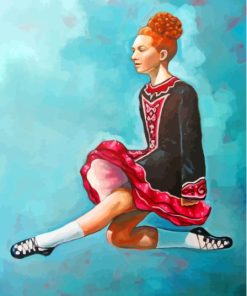 Irish Dancer Girl paint b ynumber