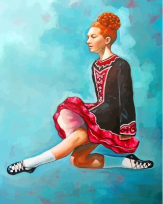 Irish Dancer Girl paint b ynumber