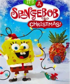 Its A SpongeBob Christmas Poster paint by number