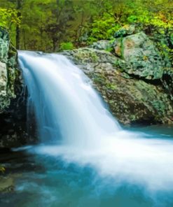 Lake Catherine State Park Waterfall paint by number