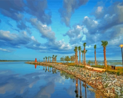 Lakefront Park Kissimmee paint by number