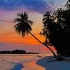 Meeru Island Sunset paint by number