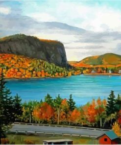 Moosehead Lake Maine Art paint by number