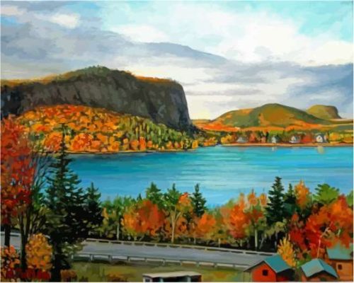 Moosehead Lake Maine Art paint by number