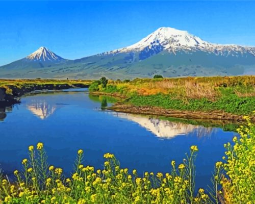 Mount Ararat Springtime paint by number