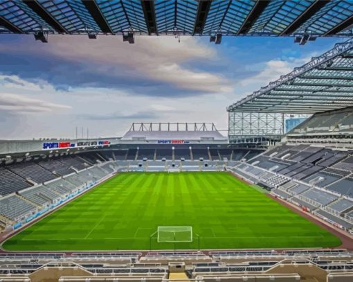 Newcastle United Stadium Paint by number