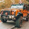 Orange Land Rover Defender paint by number