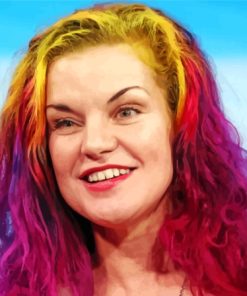 Pauley Perrette With Colorful paint by number