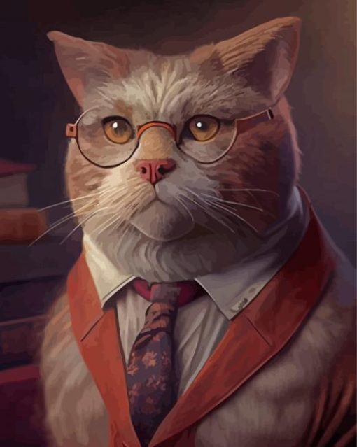 Professor Cat paint by number