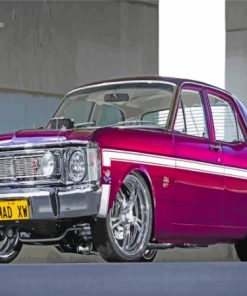 Purple Ford Xw Falcon paint by number