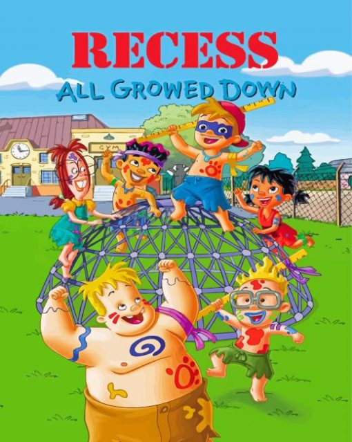 Recess Cartoon Poster paint by number