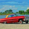 Red Chevrolet Lowrider Car paint by number