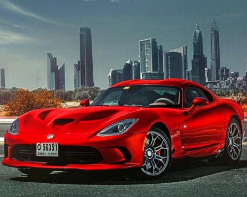 Red Dodge Viper Paint by number