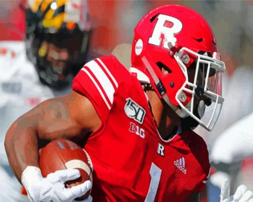 Rutgers Scarlet Knights Football Team Player paint by number