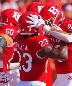 Rutgers Scarlet Knights Footballers paint by number