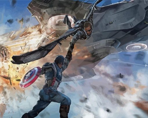 The Falcon And The Winter Soldier Characters Art paint by number