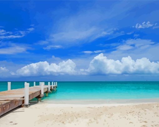 Turks And Caicos Beach paint by number