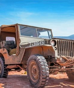 US Military Willys Jeep paint by number