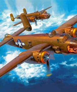 US Ww2 Aeroplanes paint by number