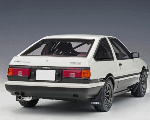 Vintage Toyota Ae86 Trueno paint by number