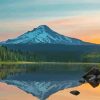 Water Reflection Mt Hood Lost Lake paint by number