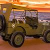 Willys Jeep By Sea paint by number