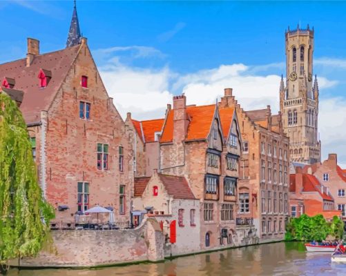 Aesthetic Bruges Europe paint by number