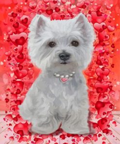 Aesthetic Westie Christmas paint by number