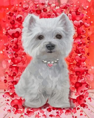 Aesthetic Westie Christmas paint by number