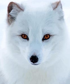 Aesthetic Polar Fox Art Paint by number