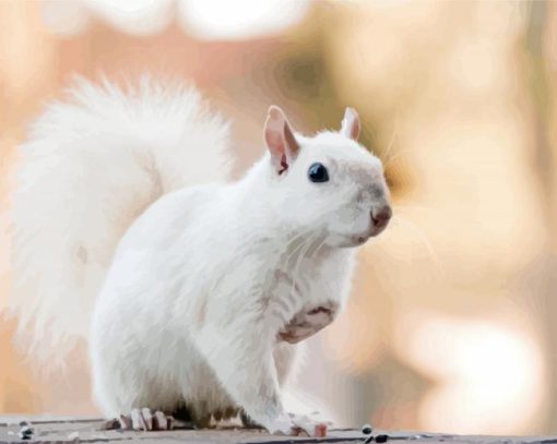 Albino Squirrels Paint by number