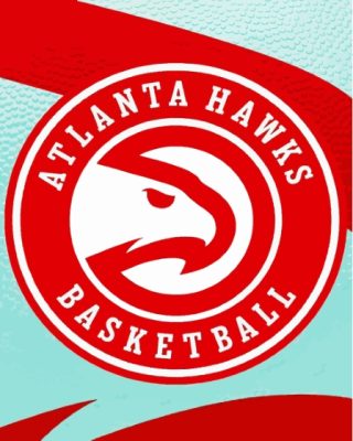 Atlanta Hawks Basketball Logo paint by number