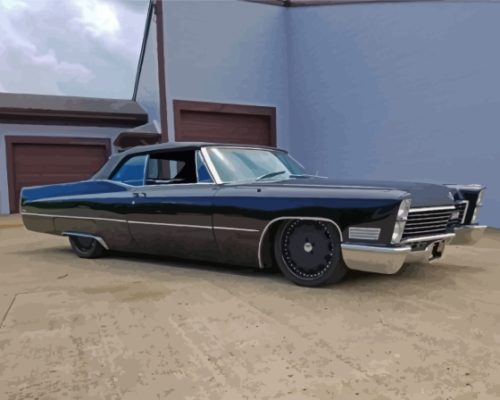 Black 1967 Cadillac paint by number