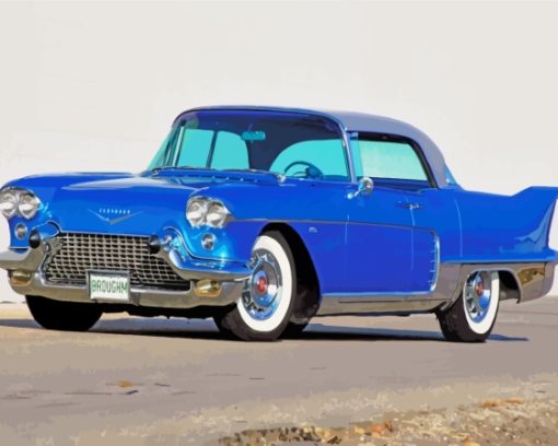 Blue Classic Cadillac Eldorado Car paint by number