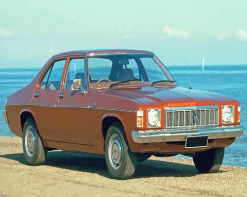 Brown Old Holden paint by number