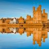 Carnarvon Castle Water Reflection paint by number